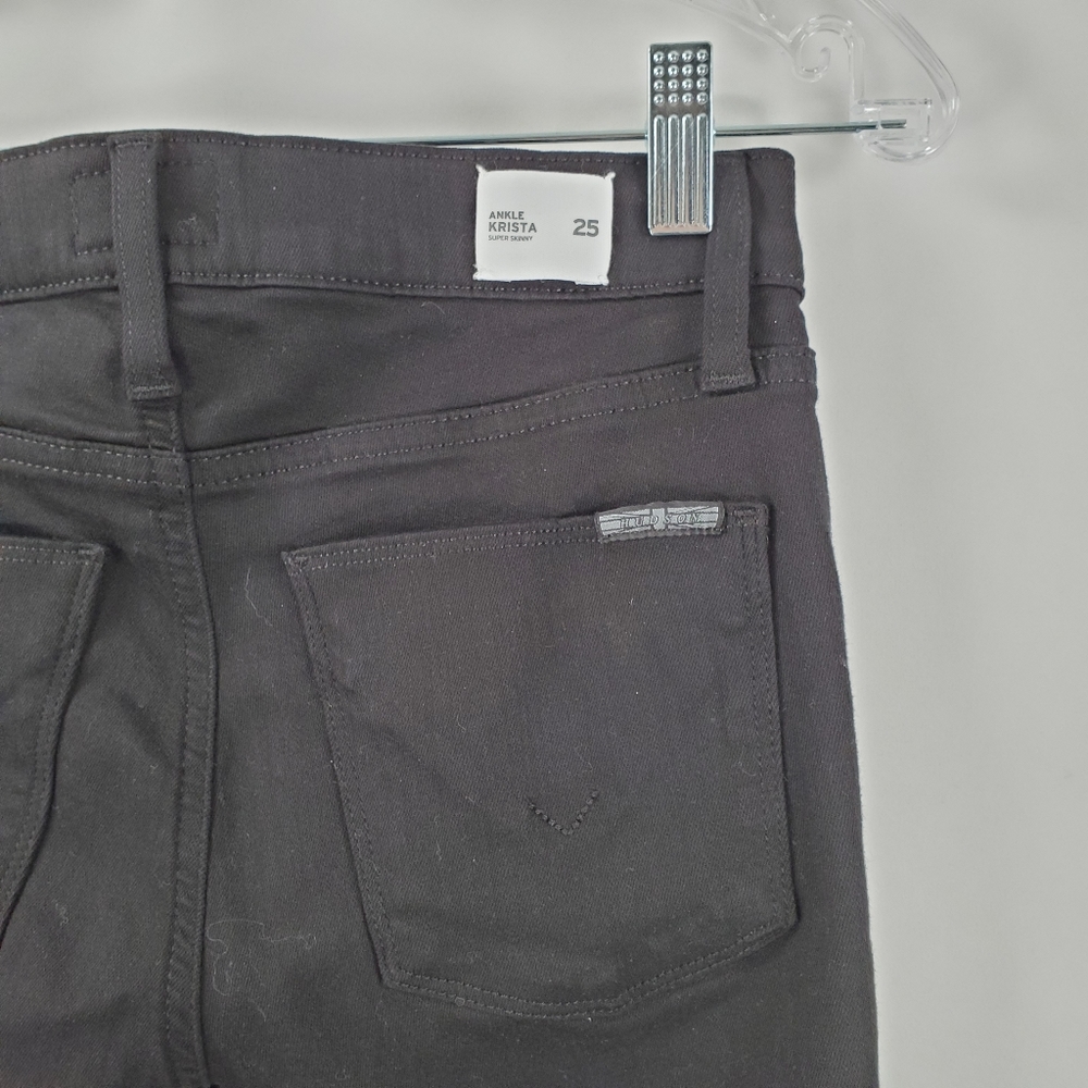Hudson Krista Super Skinny Ankle Denim Jeans Black - Picture 9 of 11